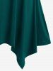 Gothic Plus Size Handkerchief O Ring Chains Dress -  