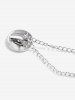 Plus Size Lettuce Ruched Chain Embellished Plunging Blouson Tee -  