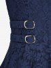 Blouse en Dentelle Courbée Grande Taille - Bleu profond 5x | US 30-32