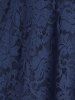 Blouse en Dentelle Courbée Grande Taille - Bleu profond 5x | US 30-32