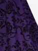 Haut Corset Fleuri à Epaule Dénudée de Grande Taille à Lacets à Manches Longues - Concorde 1X | US 14-16