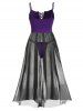Ensemble de Lingerie Fendu en Maille Transparente de Grande Taille à Lacets - Concorde M | US 10