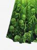 Plus Size Halloween Costume Tree Vampire Print Cold Shoulder Crisscross Maxi Dress -  