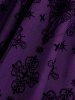 Gothic Plus Size Lace Up Ruffles Cross Tank Dress -  