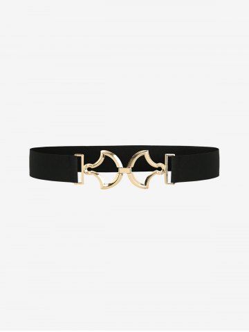 Plus Size Floral Embossed Ruched Surplice Long Sleeves Top with Removable Chain Belt