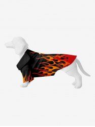 Pet's Fire Flame Print Shirt -  