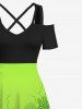 Halloween Costume Tree Vampire Print Plus Size Matching Outfit For Couples -  
