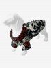 Pet's Halloween Skulls Rose Flower Print Shirt -  