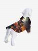 Pet's Halloween Pumpkin Bat Tree Print Shirt -  