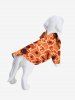 Pet's Halloween Spider Web Pumpkin Moon Print Shirt -  