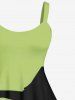 Robe D'Halloween Costume et Chapeau et Main Imprimés de Grande Taille - Vert 5X