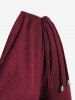 Plus Size Long Sleeve Cowl Neck O Ring Ruched T-shirt -  