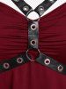 Plus Size & Curve Gothic Harness High Low Tank Top -  