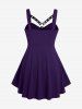 Plus Size & Curve Gothic Harness High Low Tank Top -  