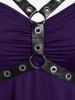 Plus Size & Curve Gothic Harness High Low Tank Top -  
