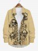 Halloween Costume Skulls Rose Flower Leaf Print Plus Size Matching Outfit For Couples -  