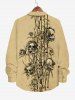 Halloween Costume Skulls Rose Flower Leaf Print Plus Size Matching Outfit For Couples -  