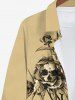 Halloween Costume Skulls Rose Flower Leaf Print Plus Size Matching Outfit For Couples -  