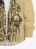 Halloween Costume Skulls Rose Flower Leaf Print Plus Size Matching Outfit For Couples -  