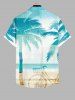 Tenue de Plage Grande Taille Ombrée Imprimé Cocotier et Vélo en Blocs de Couleurs - Multi-A 