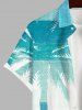 Tenue de Plage Grande Taille Ombrée Imprimé Cocotier et Vélo en Blocs de Couleurs - Multi-A 