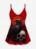 Gothic Cami Bird Skull Print Top (Adjustable Shoulder Strap) -  