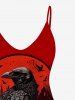 Gothic Cami Bird Skull Print Top (Adjustable Shoulder Strap) -  
