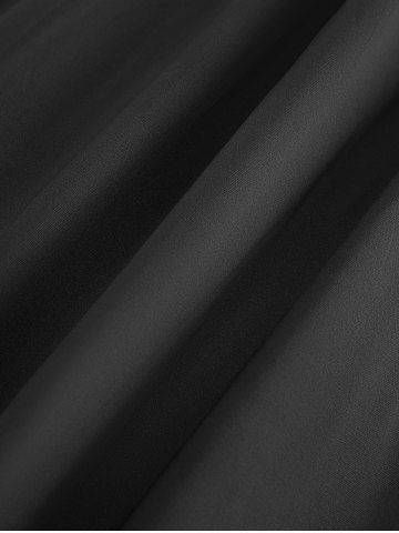 Plus Size Bell Sleeves Ruched Braided Buckle Belted A Line Renaissance Midi Dress