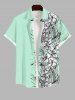 Tropical Leaf Hibiscus Flower Print Plus Size Matching Hawaii Beach Outfit For Couples -  