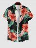 Tenue de Plage à Imprimé Fleurs et Feuilles Tropicales Grande-Taille pour Couples - Multi-A 