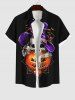 Halloween Costume Pumpkin Skull Bat Hat Print Plus Size Matching Outfit For Couples -  
