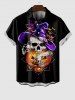 Halloween Costume Pumpkin Skull Bat Hat Print Plus Size Matching Outfit For Couples -  