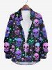 Halloween Costume Colorful Skulls Stars Print Plus Size Matching Outfit For Couples -  
