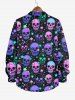 Halloween Costume Colorful Skulls Stars Print Plus Size Matching Outfit For Couples -  