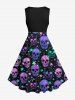 Halloween Costume Colorful Skulls Stars Print Plus Size Matching Outfit For Couples -  