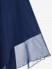 Gothic Plus Size Cold Shoulder Lace Up Grommet Handkerchief Chiffon Asymmetric Dress -  