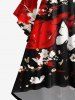 Plus Size Butterfly Tree Branch Floral Ink Painting Print Halloween Costume Ruched High Low Asymmetric Dress -  