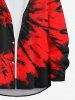 Plus Size Spiral Tie Dye Print Halloween Button Shirt For Men -  