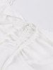 Solid Color Cinched Ruched Bowknot Lace Trim Tank Vintage Dress -  
