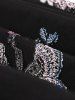 Butterfly Flower Embroidery Mesh Zipper Tie Bowknot Tank Vintage Dress -  