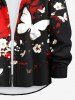 Halloween Costume Butterfly Tree Branch Floral Ink Painting Print Plus Size Matching Set For Couples -  