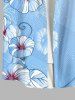 Morning Glory Flower Curve Line Print Plus Size Matching Hawaii Beach Outfit For Couples -  