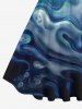 Plus Size Halloween Costume Ghost Ocean Print 1950s Vintage Dress -  