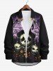 Halloween Costume Skulls Pumpkin Moon Tree Bird Print Plus Size Matching Outfit For Couples -  