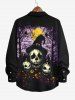Halloween Costume Skulls Pumpkin Moon Tree Bird Print Plus Size Matching Outfit For Couples -  