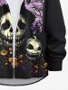 Halloween Costume Skulls Pumpkin Moon Tree Bird Print Plus Size Matching Outfit For Couples -  