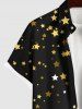 Tenue de Plage Grande Taille Imprimée D'Etoiles Tournesol Assorti pour la Plage - Noir 