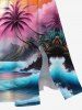 Short de Plage Grande Taille Imprimé Nuage et Vagues Colorés - Multi-A 
