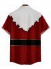Men's Christmas Belt Print Roll Up Sleeve Shirt -  