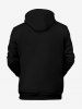 Plus Size Halloween Costume Pumpkin Face Print Pocket Drawstring Hoodie -  